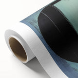 Abstract geometric design on rolled canvas showcasing vibrant colors and intricate patterns, ideal for modern home decor. Packaged securely in a protective cardboard tube.
