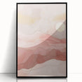 Framed abstract landscape wall art featuring vibrant colors and a sleek black frame, perfect for modern home decor. Ideal for enhancing living spaces with artistic flair.