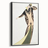 Stylish Art Deco Fashion Wall Art – Bold 1920s Illustration in Earth Tones