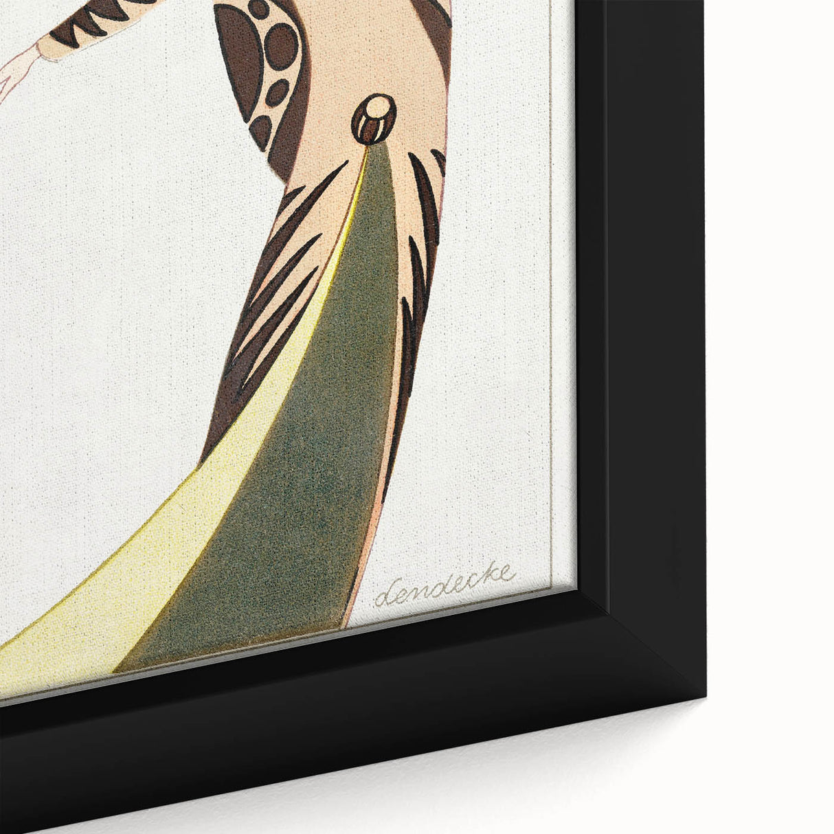 Stylish Art Deco Fashion Wall Art – Bold 1920s Illustration in Earth Tones