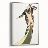 Stylish Art Deco Fashion Wall Art – Bold 1920s Illustration in Earth Tones