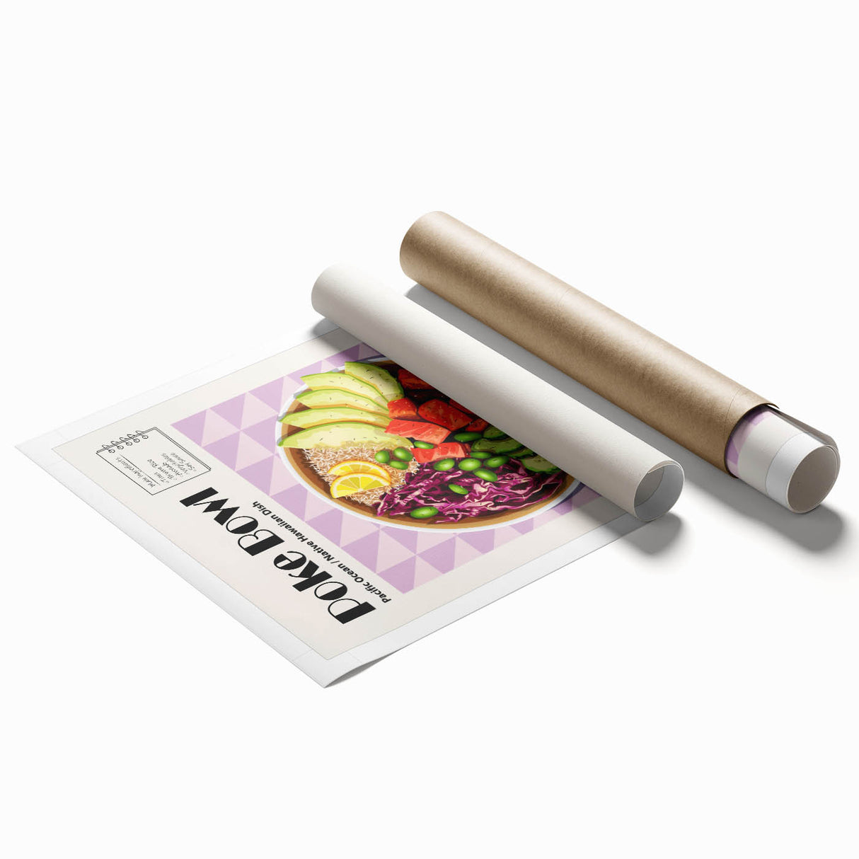 Extra large rolled print featuring an array of detailed floral designs in soft pastel shades.