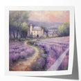 Landscape wall art print showcasing a serene countryside scene with lush greenery and a vibrant sky, displayed in a glossy finish for added depth and color.