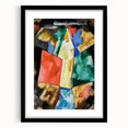 Modern Wall Art: Bold Abstract Composition in Blue, Yellow, and Green