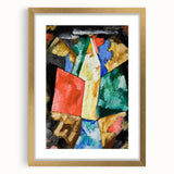 Modern Wall Art: Bold Abstract Composition in Blue, Yellow, and Green