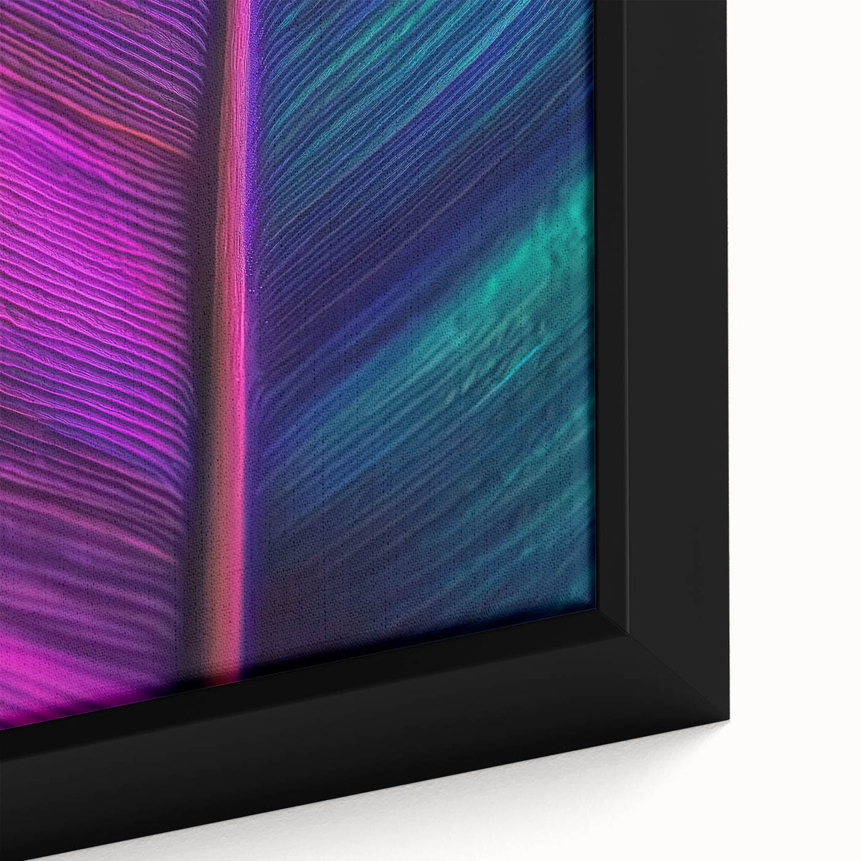 Extra large framed canvas featuring a close-up of nature elements in vibrant colors, ideal for living room decor.