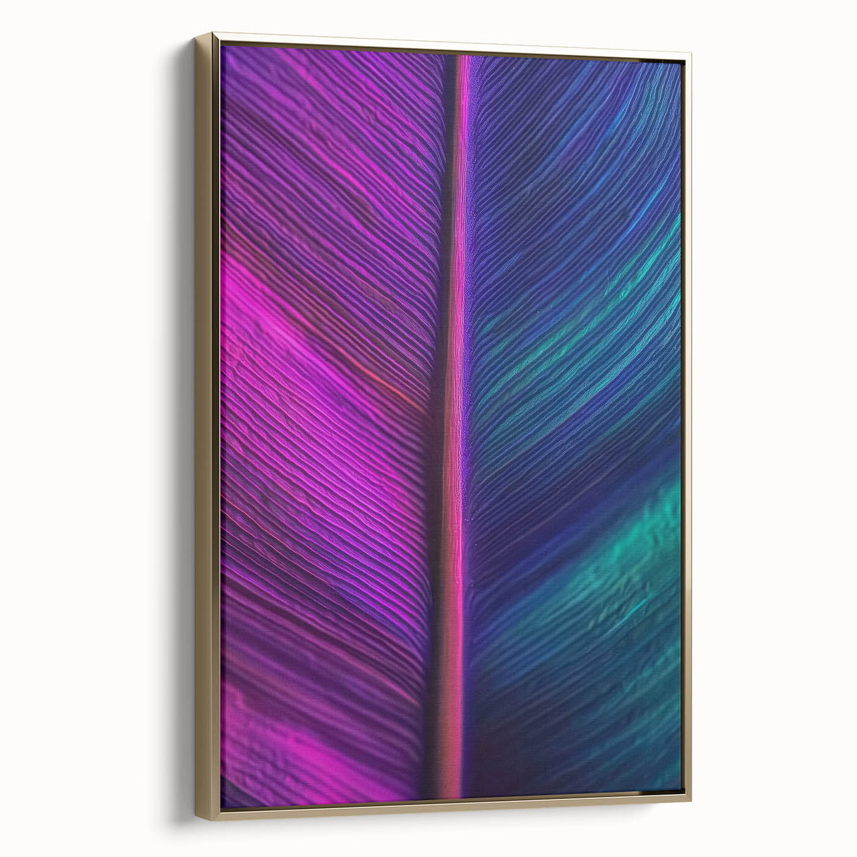 Framed canvas landscape painting featuring a close-up of nature elements in black, ideal for bedroom wall art.