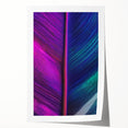 Extra large rolled print featuring close-up floral elements in vibrant green and pink, ideal for dining room wall art.