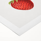 Vintage Botanical Strawberry Print | Realism Strawberry Art Illustration