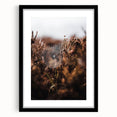 Extra large abstract art print on canvas featuring colorful, textured autumn-inspired hues, ideal for living room decor.