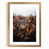 Extra large abstract art print featuring textured autumnal hues on a framed canvas, ideal for living room decor.