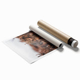 Extra large rolled canvas featuring a muted floral design in autumnal colors.