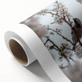 Art Deco poster of spring season on rolled canvas, featuring pastel shades, ideal for nursery wall art.
