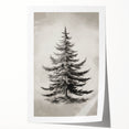 Extra large rolled print featuring a winter-themed floral design in muted blue and white tones.
