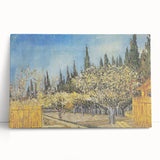 Large black and white stretched canvas print of Van Gogh's artwork, ideal for kitchen wall art.