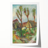 Modern Wall Art - Abstract Landscape with Vibrant Natural Hues