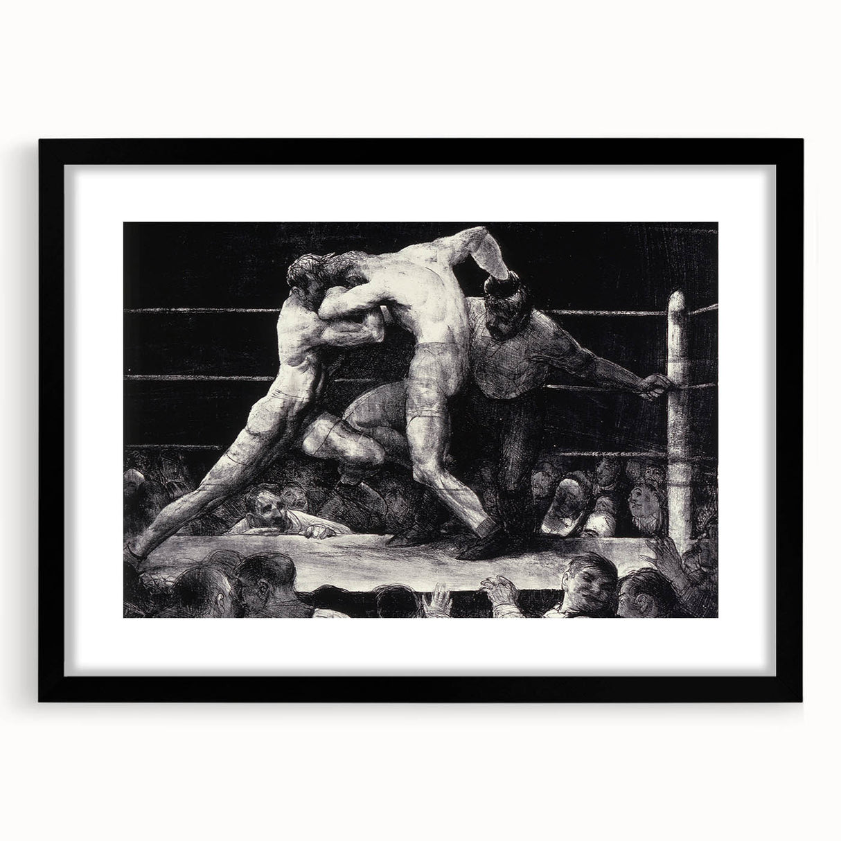 Modern Wall Art - Dynamic Boxing Match Scene - Contemporary Decor
