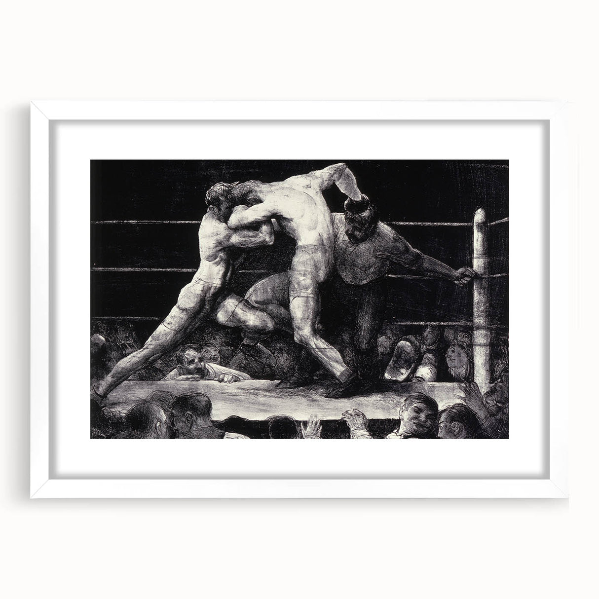 Modern Wall Art - Dynamic Boxing Match Scene - Contemporary Decor