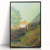 Impressionism Wall Art - House and Garden Landscape by Vincent van Gogh
