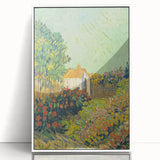 Impressionism Wall Art - House and Garden Landscape by Vincent van Gogh