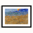 Impressionism Wall Art - Wheat Sheaves and Rising Moon by Van Gogh