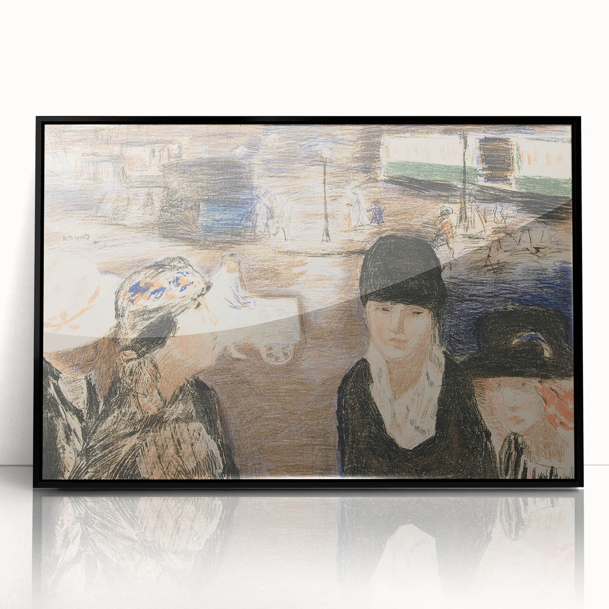 Modern Wall Art - Urban Scene with Figures - Contemporary Decor Prints