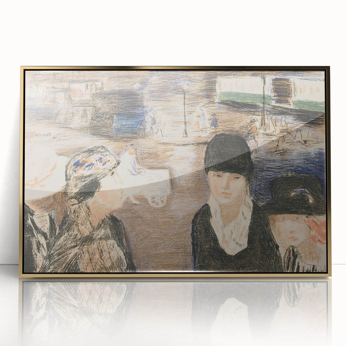 Modern Wall Art - Urban Scene with Figures - Contemporary Decor Prints