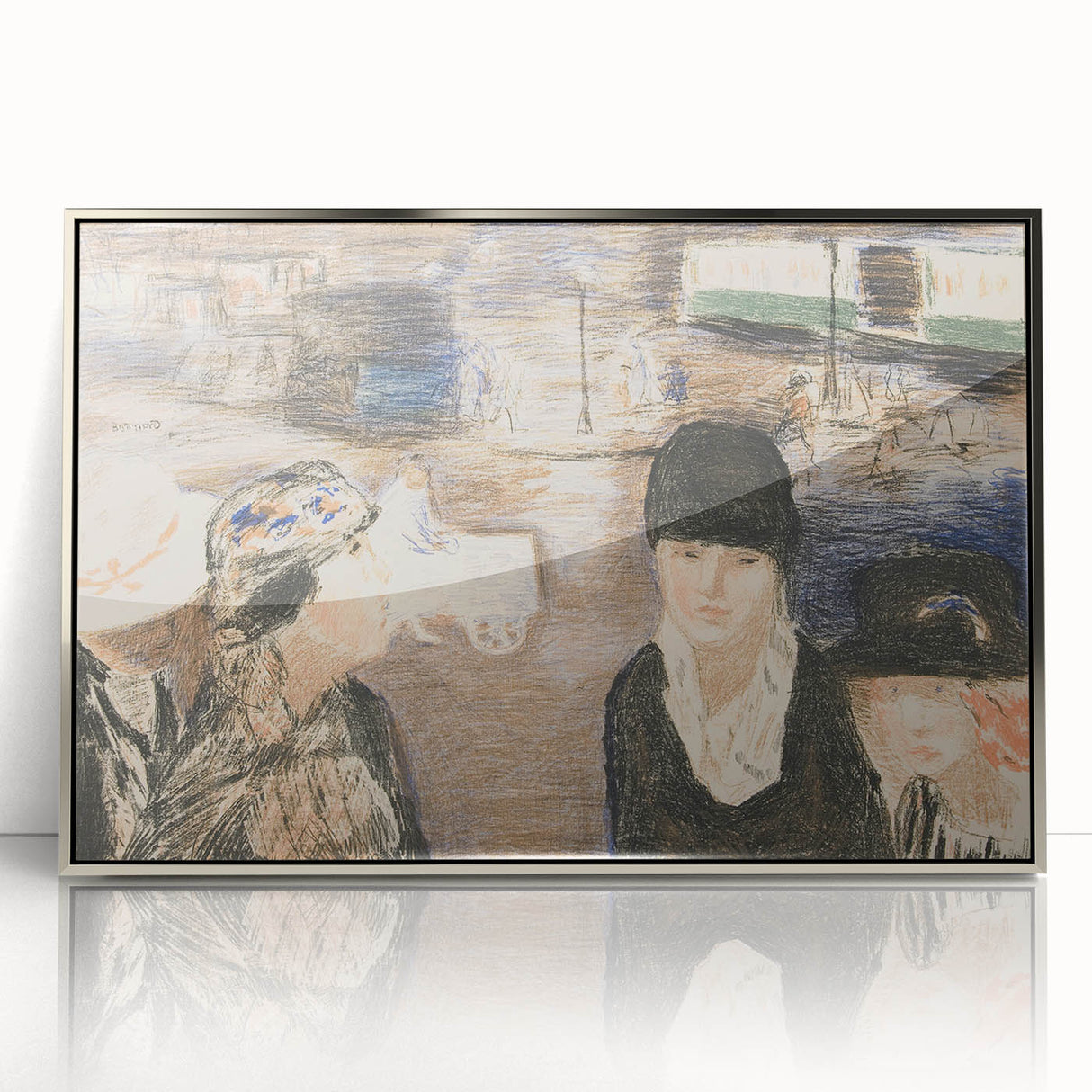 Modern Wall Art - Urban Scene with Figures - Contemporary Decor Prints
