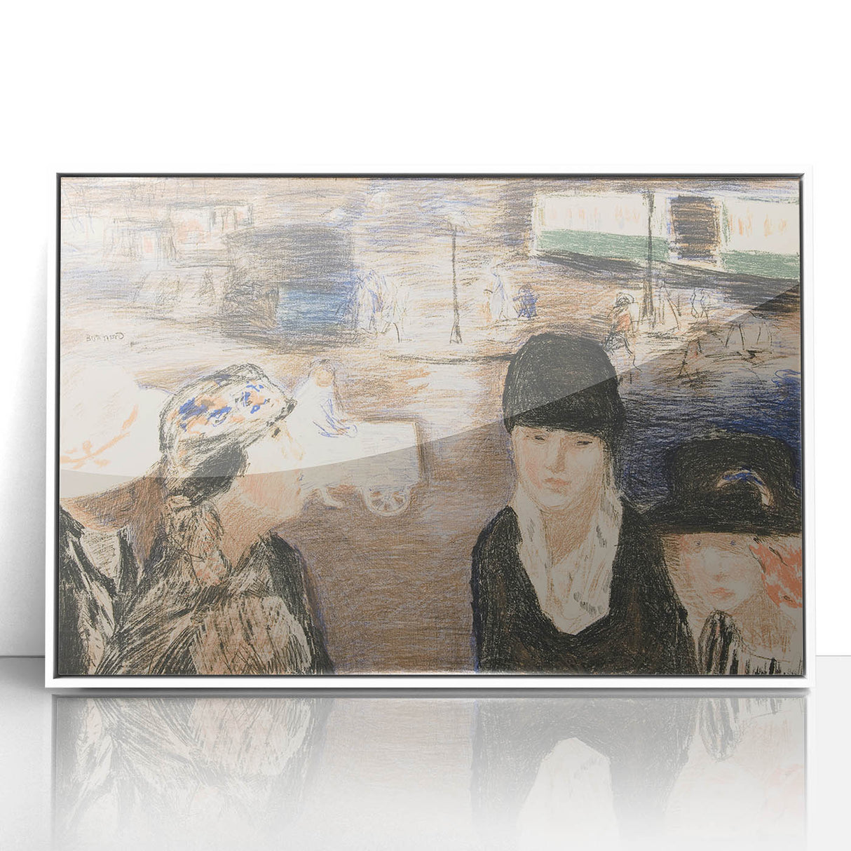 Modern Wall Art - Urban Scene with Figures - Contemporary Decor Prints