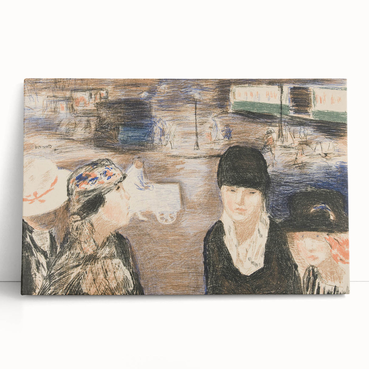 Modern Wall Art - Urban Scene with Figures - Contemporary Decor Prints
