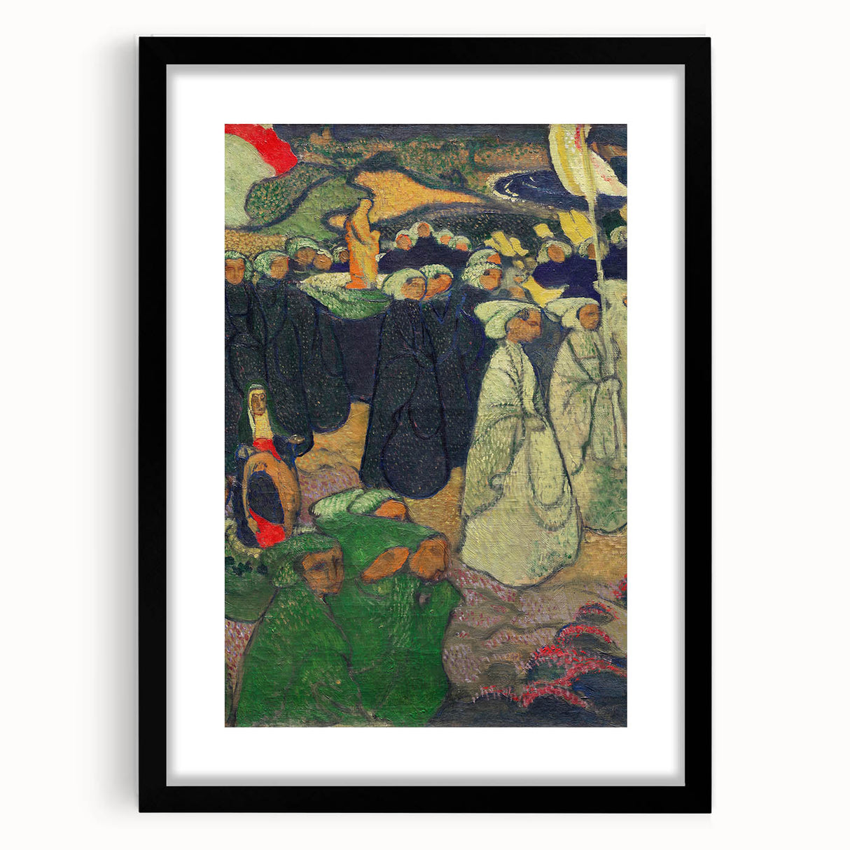 Modern Wall Art - Vibrant Procession Scene with Rich Colors
