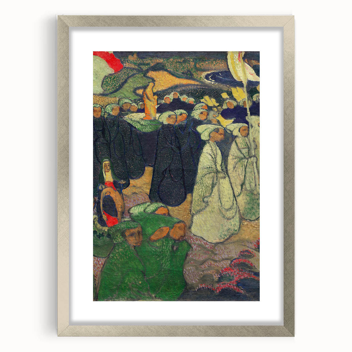 Modern Wall Art - Vibrant Procession Scene with Rich Colors
