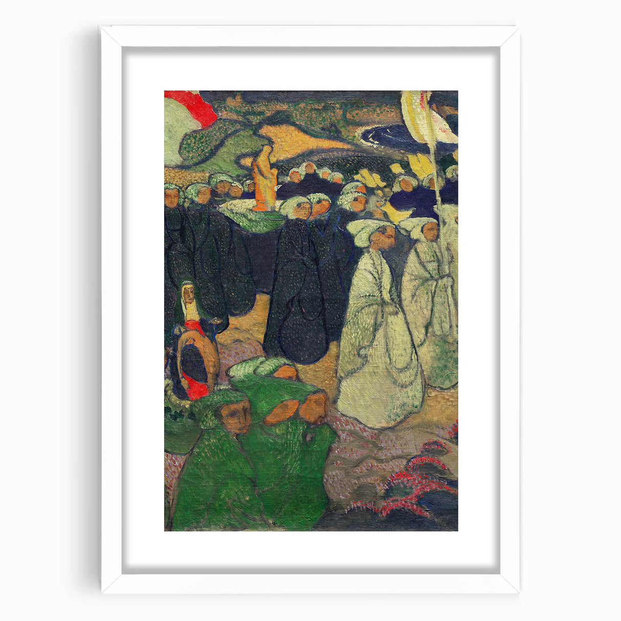 Modern Wall Art - Vibrant Procession Scene with Rich Colors