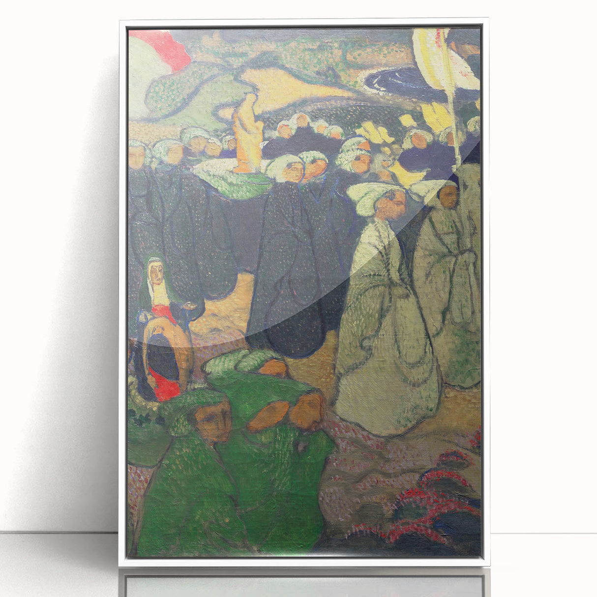 Modern Wall Art - Vibrant Procession Scene with Rich Colors