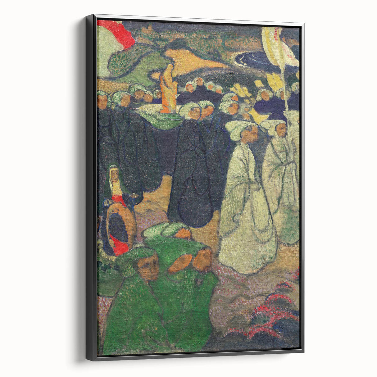 Modern Wall Art - Vibrant Procession Scene with Rich Colors