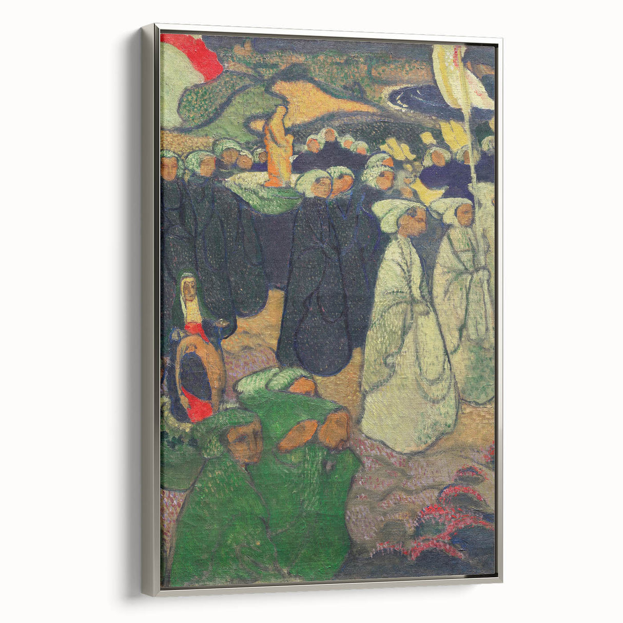 Modern Wall Art - Vibrant Procession Scene with Rich Colors