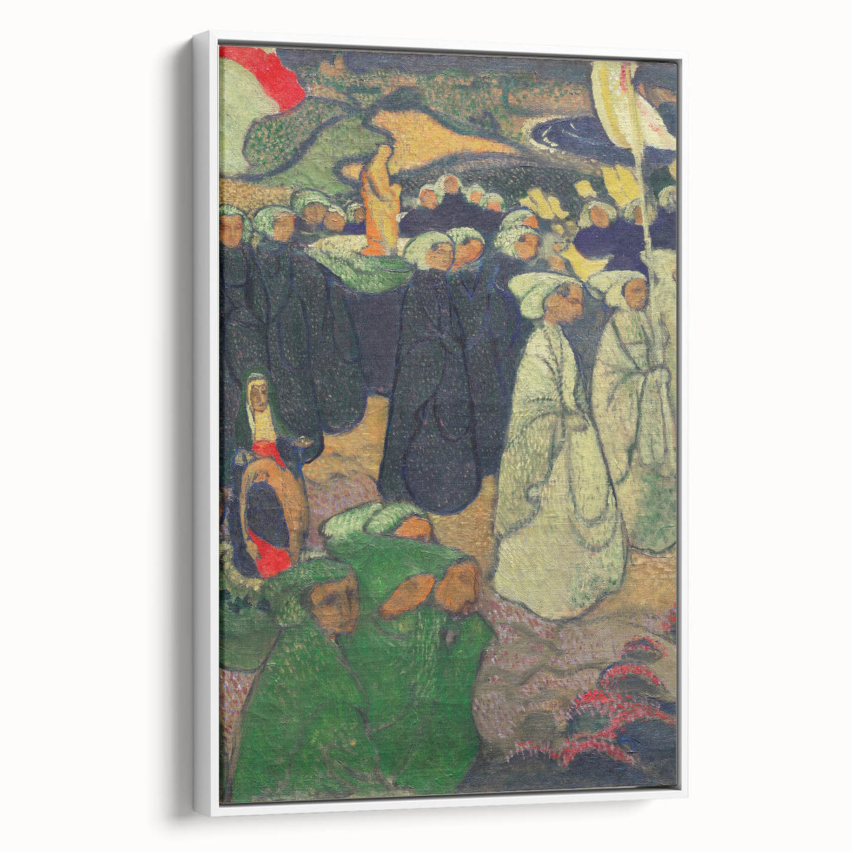 Modern Wall Art - Vibrant Procession Scene with Rich Colors