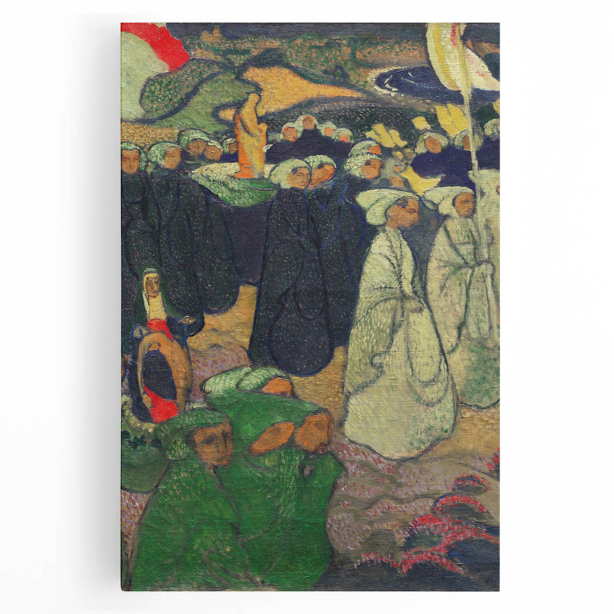 Modern Wall Art - Vibrant Procession Scene with Rich Colors