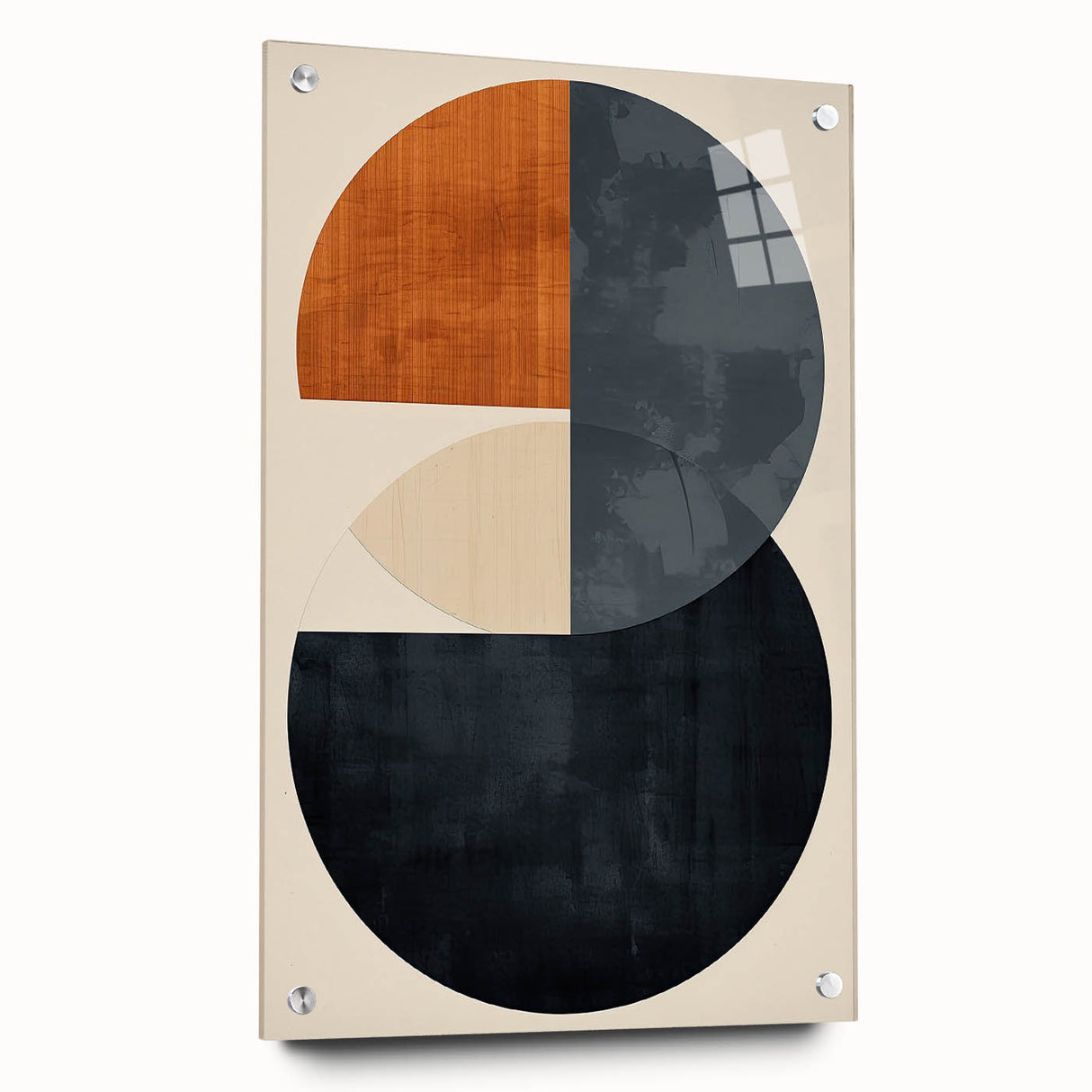 Acrylic Dining Room Artwork – Modern Geometric Circle Canvas