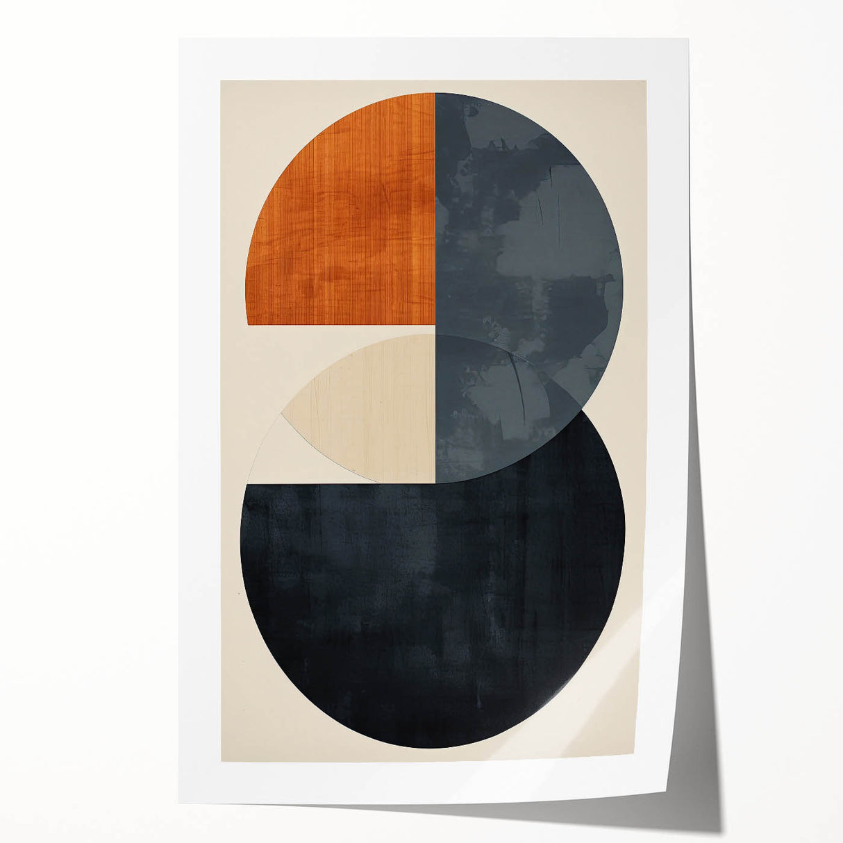 Acrylic Dining Room Artwork – Modern Geometric Circle Canvas