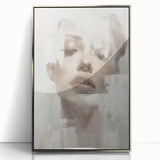 Abstract figurative wall art in a sleek silver frame, showcasing vibrant colors and intricate shapes, perfect for modern home decor, enhancing artistic ambiance.