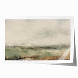 Abstract landscape wall art print showcasing vibrant colors and fluid shapes, ideal for modern decor. The rolled design allows for easy framing and display.