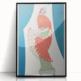 Vibrant Art Deco Wall Art – Bold 1920s Fashion Illustration in Red & Teal