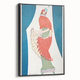 Vibrant Art Deco Wall Art – Bold 1920s Fashion Illustration in Red & Teal