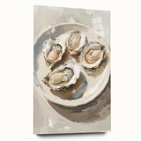 Large abstract wall art featuring assorted food dishes in vibrant colors on acrylic glass.