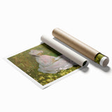 Impressionist Garden Scene - Monet's Springtime, Elegant Framed Print