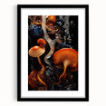Extra large abstract art print featuring textured swirls in vibrant colors on a framed canvas, ideal for living room decor.