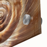 Large abstract wall art on acrylic glass featuring close-up nature elements in mid-century modernist style.