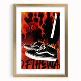 Vans Pop Art Wall Art - Bold Flame Sneakers Canvas Print