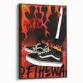 Vans Pop Art Wall Art - Bold Flame Sneakers Canvas Print
